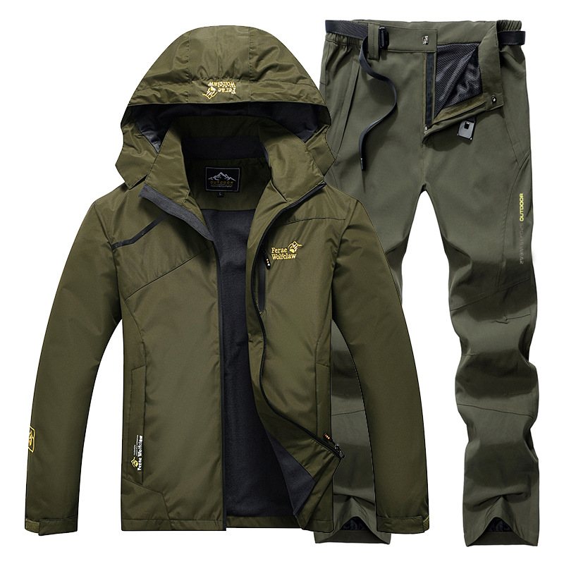 Fishing Rain Suit - Wasserdichter Angelanzug, atmungsaktiv, langlebig, Kapuzenjacke, Angelkleidung,