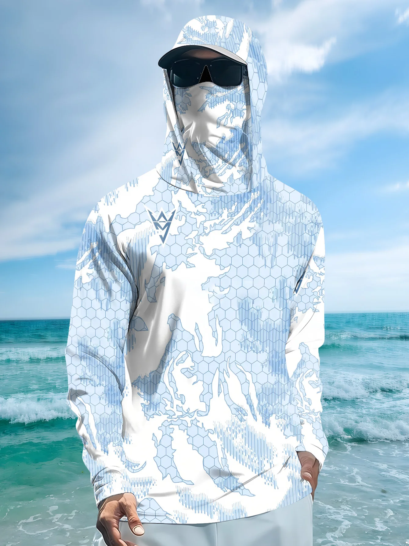 Fishing Mask Sun Protection - 2026 Neues Modell UV-beständiges Angelhemd mit