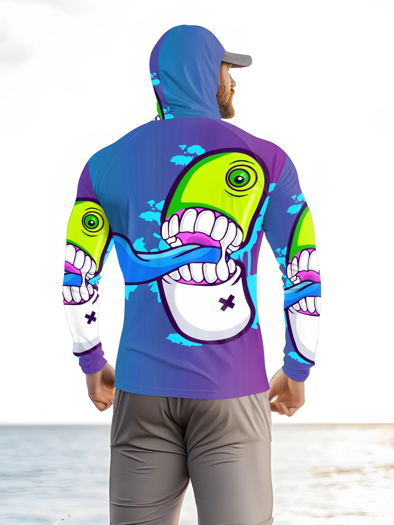 Herren Cartoon Monster Graffit – Fishing Mask Sun Protection Bewertung und Preis