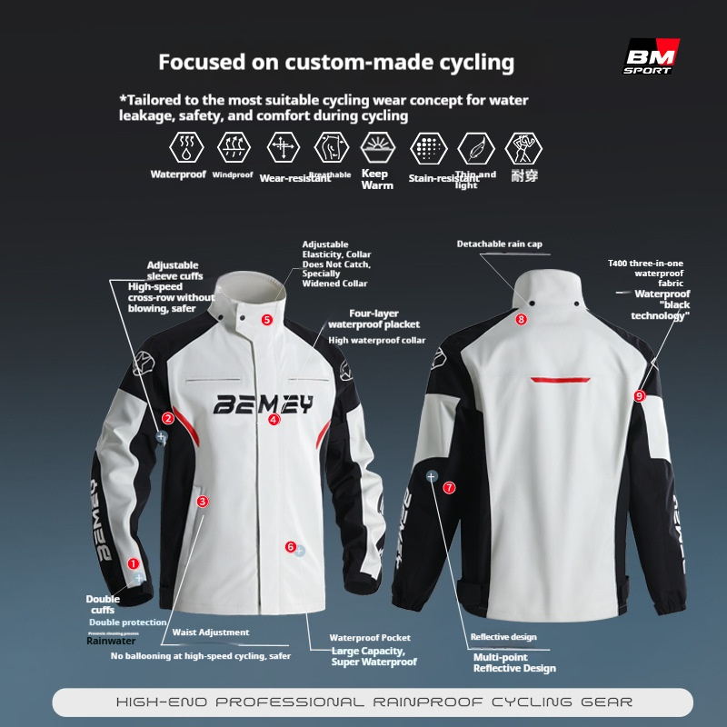 Motorrad-Regenmantel für Herre – Fishing Rain Suit Bewertung und Preis